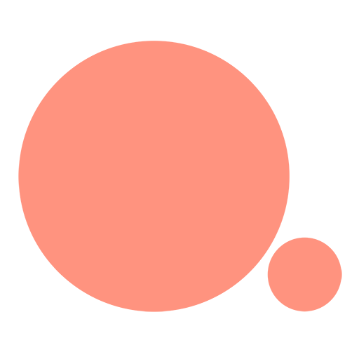 QWERTY logo, which is one larger pinkish-orange circle next to a smaller pinkish-orange circle which looks like of like a Q and made me feel very clever when I thought of it.