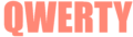 A pinkish-orange banner reading Q-W-E-R-T-Y